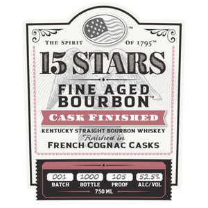 15 Stars Bourbon Finished in French Cognac Casks - Main Street Liquor