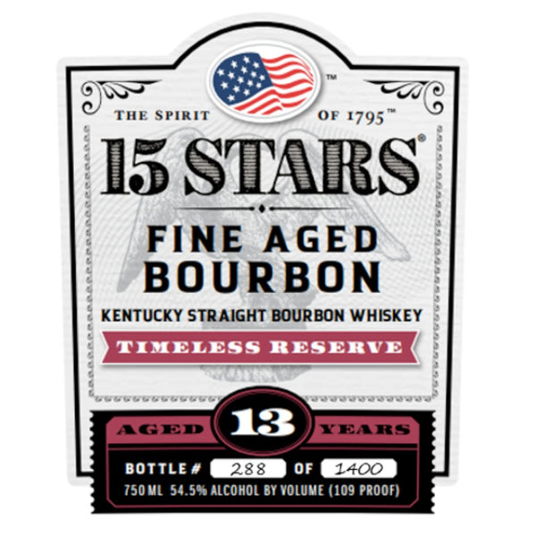 15 Stars Timeless Reserve 13 Year Old Kentucky Straight Bourbon - Main Street Liquor