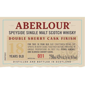 Aberlour 18 Year Old Double Sherry Cask Finish - Main Street Liquor