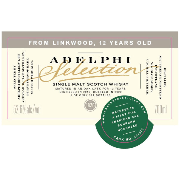 Adelphi Selection Linkwood 12 Year Old 2010 - Main Street Liquor