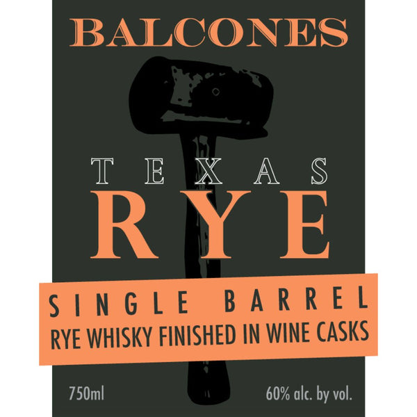 Balcones Single Barrel Texas Rye Finished In Wine Casks - Main Street Liquor