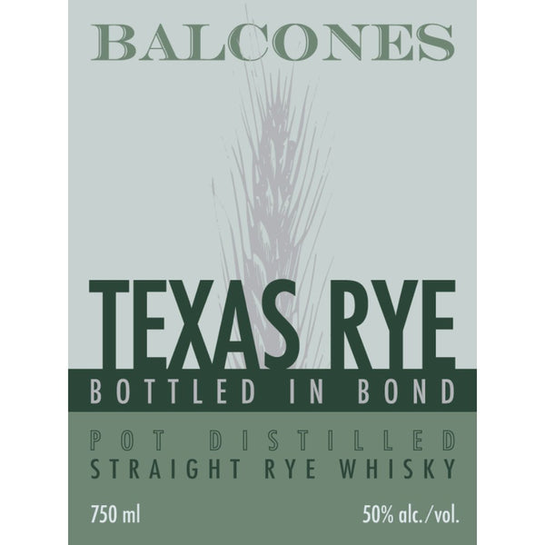 Balcones Texas Rye Bottled in Bond - Main Street Liquor