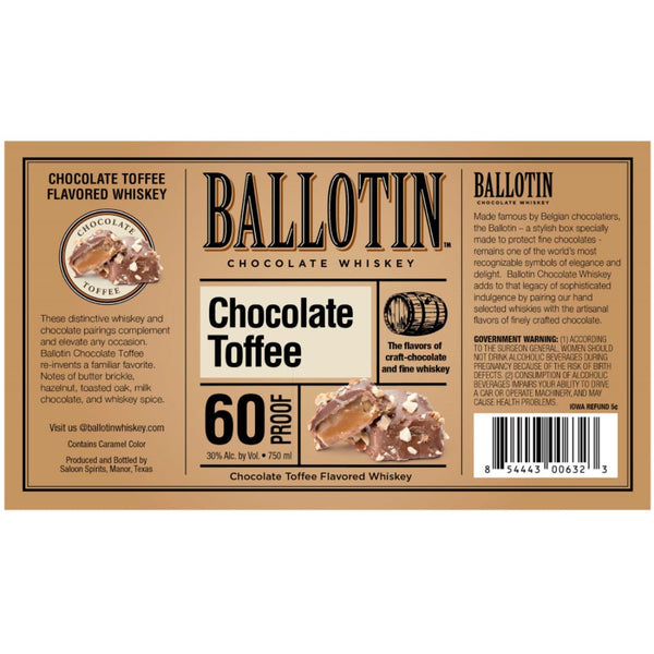 Ballotin Chocolate Toffee Whiskey - Main Street Liquor