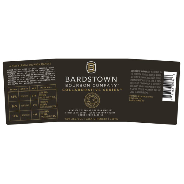 Bardstown Bourbon Collaborative Series Goose Island Stout Cask Strength Bourbon - Main Street Liquor