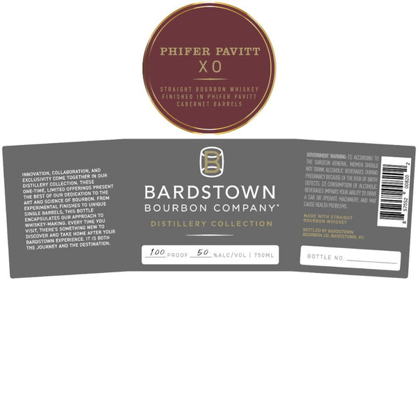 Bardstown Bourbon Phifer Pavitt XO - Main Street Liquor