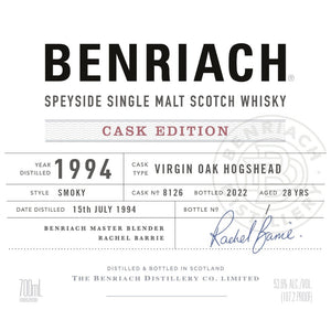 Benriach Cask Edition 1994 Cask No. 8126 - Main Street Liquor
