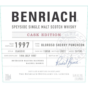 BenRiach Cask Edition 1997 Cask No. 15058 - Main Street Liquor