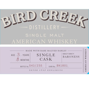 Bird Creek Single Cask American Single Malt Whiskey - Main Street Liquor