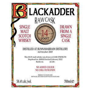 Blackadder Raw Cask 2007 Bunnahabhain 14 Year Old - Main Street Liquor