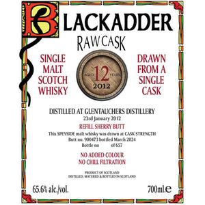 Blackadder Raw Cask Glentauchers 12 Year Old 2012 - Main Street Liquor