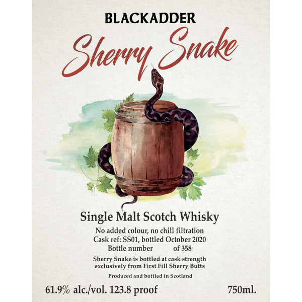 Blackadder Sherry Snake Single Malt Scotch - Main Street Liquor