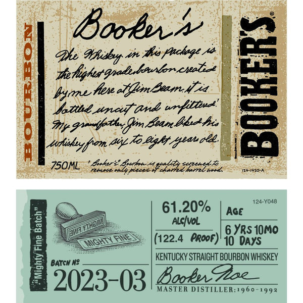 Booker's Bourbon 2023-03 “Mighty Fine Batch” - Main Street Liquor