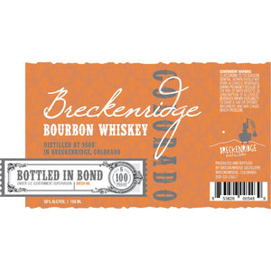 Breckenridge Bottled In Bond Bourbon - Main Street Liquor