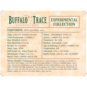 Buffalo Trace Experimental Collection Oversized Barrel 250L - Main Street Liquor