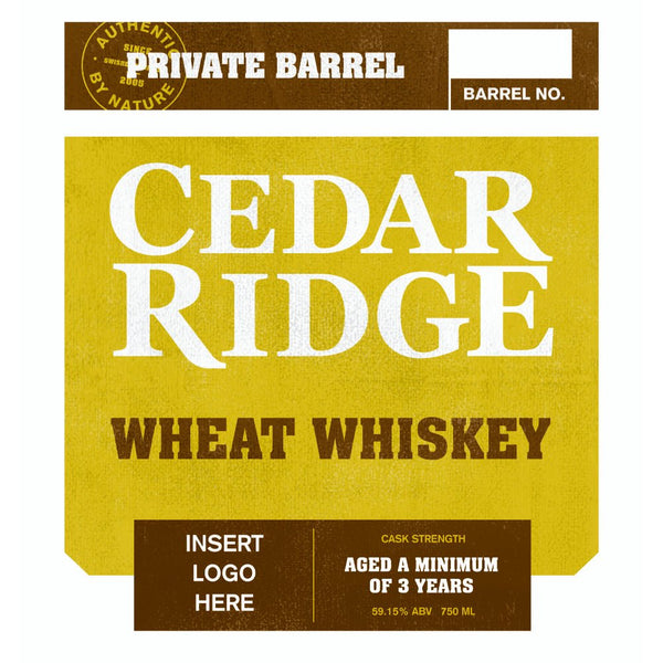 Cedar Ridge Private Barrel Wheat Whiskey - Main Street Liquor