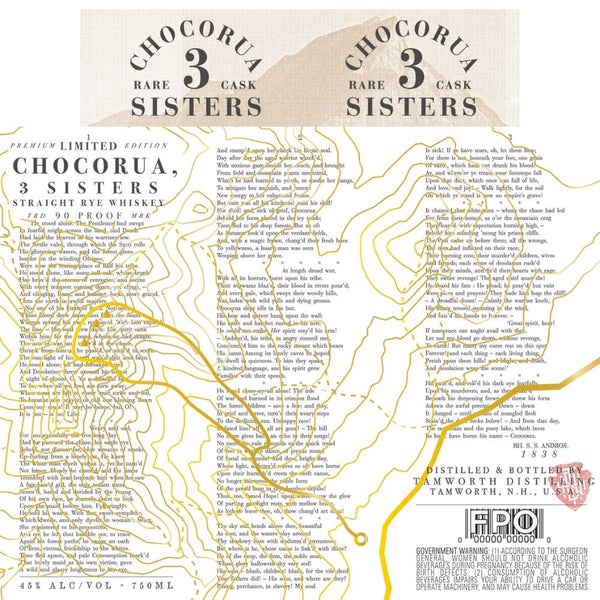 Chocorua 3 Sisters Straight Rye Whiskey - Main Street Liquor