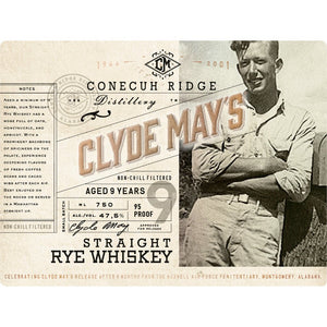 Clyde May's 9 Year Old Straight Rye Whiskey - Main Street Liquor