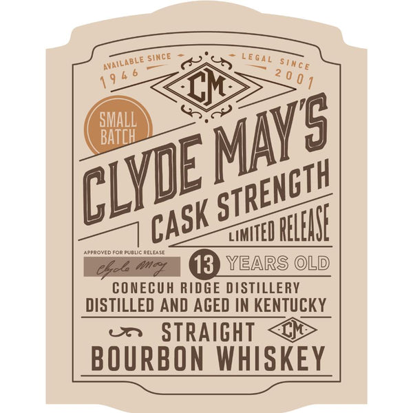 Clyde May's Cask Strength 13 Year Old - Main Street Liquor