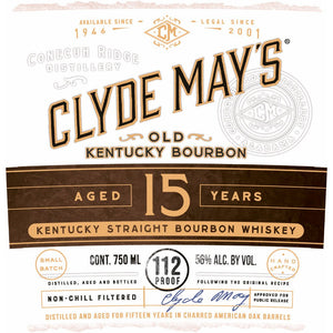 Clyde May's Small Batch 15 Year Old Bourbon - Main Street Liquor
