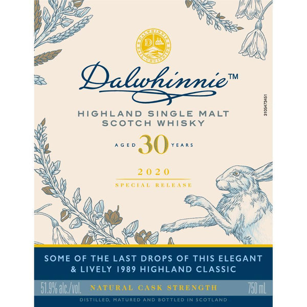 Dalwhinnie 30 Year Old 2020 Special Release - Main Street Liquor