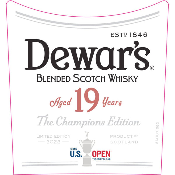 Dewar's 19 Year Old US Open The Champions Edition 2022 - Main Street Liquor