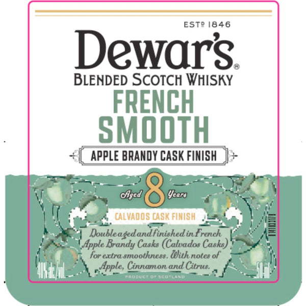 Dewar's French Smooth Apple Brandy Cask Finish 8 Year Old - Main Street Liquor
