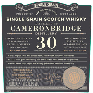 Douglas Laing Old Particular Single Grain Cameronbridge 30 Year Old - Main Street Liquor