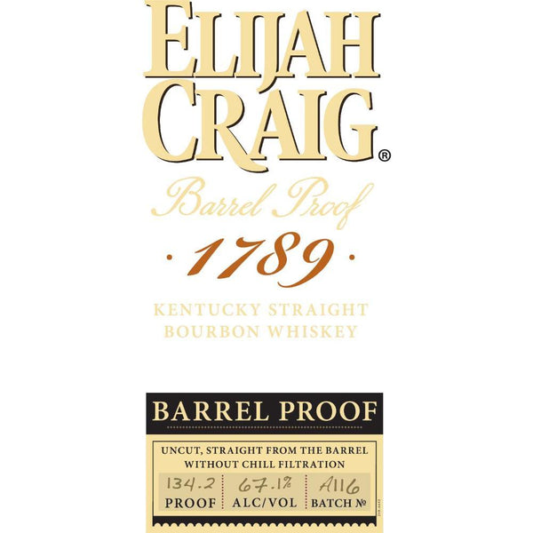 Elijah Craig Barrel Proof Batch A116 - Main Street Liquor