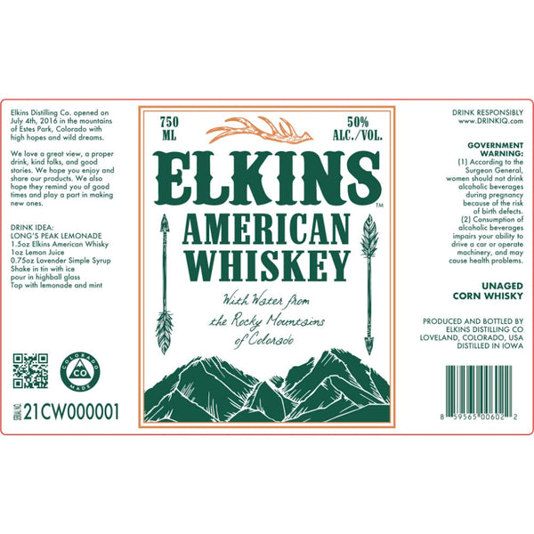 Elkins American Whiskey - Main Street Liquor