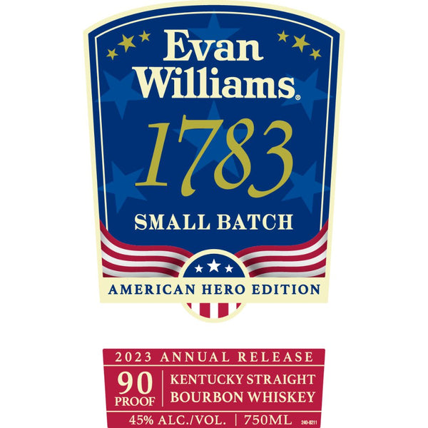 Evan Williams 1783 American Hero Edition 2023 Release 750ml - Main Street Liquor