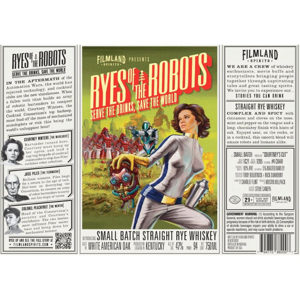 Filmland Spirits Ryes of The Robots Straight Rye - Main Street Liquor