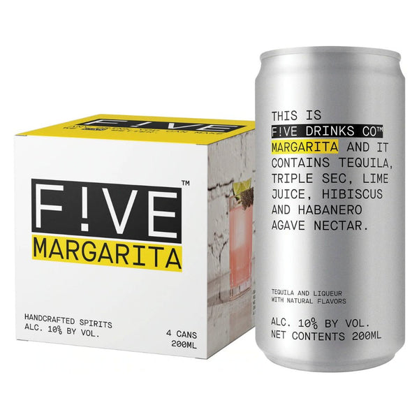 Five Drinks Margarita 4PK - Main Street Liquor