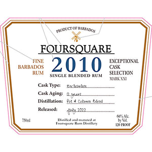 Foursquare 2010 Rum 12 Year Old - Main Street Liquor
