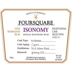 Foursquare Isonomy Single Blended Rum - Main Street Liquor
