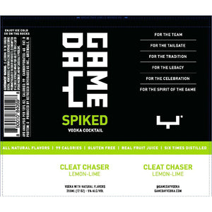 GameDay Cleat Chaser Lemon-Lime Spiked Vodka Cocktail 4pk - Main Street Liquor