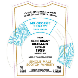Glen Grant 1959 ‘Mr George Legacy’ Third Edition - Main Street Liquor