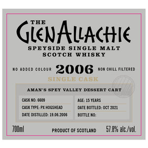 GlenAllachie 15 Year Old 2006 PX Hogshead Single Cask #6609 - Main Street Liquor