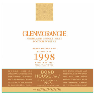 Glenmorangie Grand Vintage Malt 1998 - Main Street Liquor