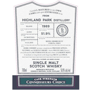 Gordon and Macphail Highland Park 32 Year Old Connoisseurs Choice - Main Street Liquor