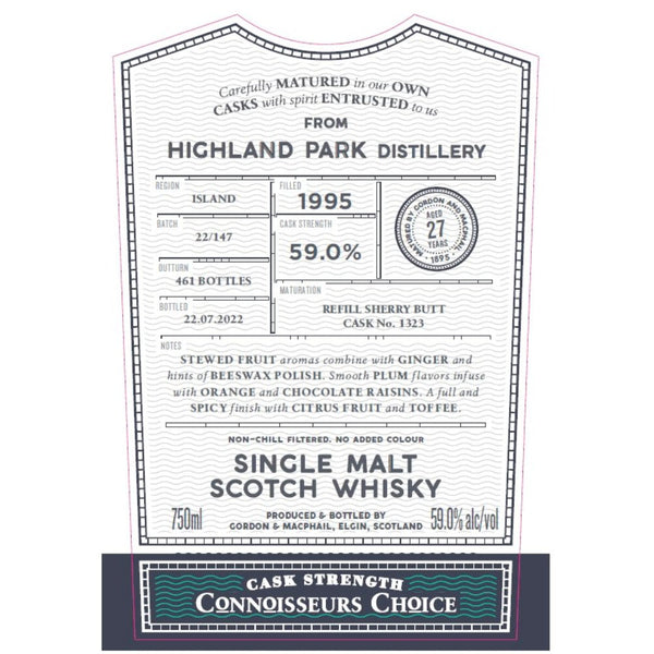 Gordon & MacPhail Highland Park 27 Year Old Connoisseurs Choice - Main Street Liquor