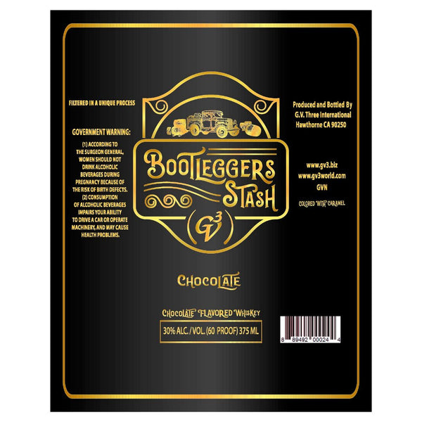 GV3 Bootleggers Stash Chocolate Flavored Whiskey 375mL - Main Street Liquor