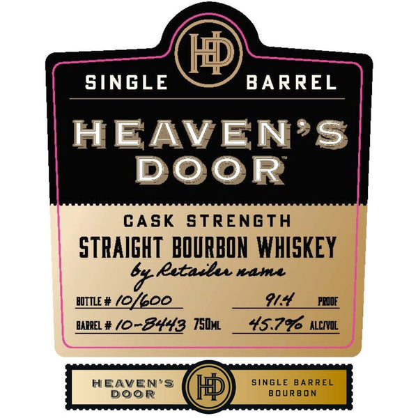Heaven's Door Single Barrel Cask Strength - Main Street Liquor