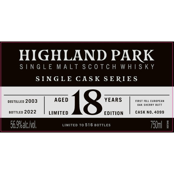 Highland Park Single Cask Series 18 Year Old - Main Street Liquor