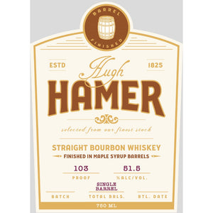 Hugh Hamer Bourbon Finished in Maple Syrup Barrels - Main Street Liquor