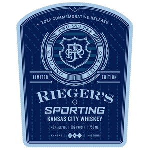 J. Rieger Sporting Kansas City Whiskey - Main Street Liquor