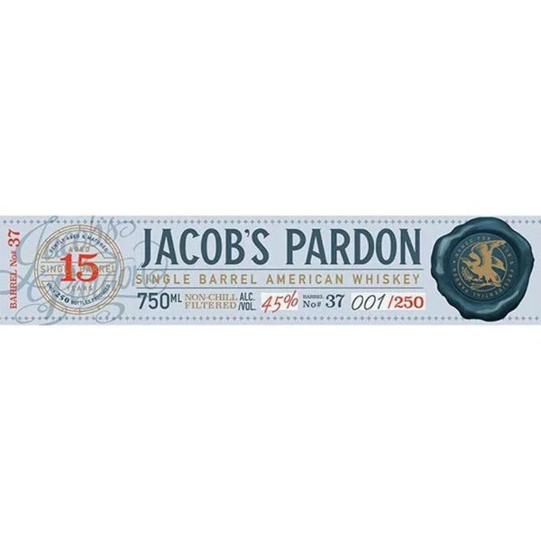 Jacob’s Pardon 15 Year Old Single Barrel American Whiskey - Main Street Liquor