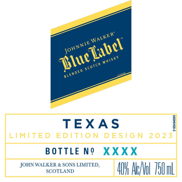 Johnnie Walker Blue Label Texas Limited Edition Design 2023 - Main Street Liquor