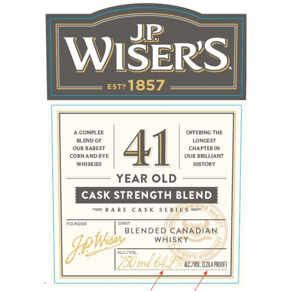 J.P. Wiser’s 41 Year Old Rare Cask Series - Main Street Liquor