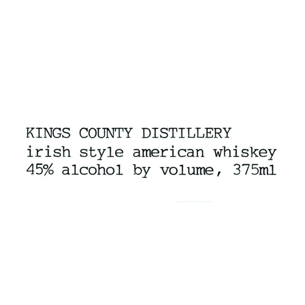 Kings County Irish style American whiskey 375mL - Main Street Liquor