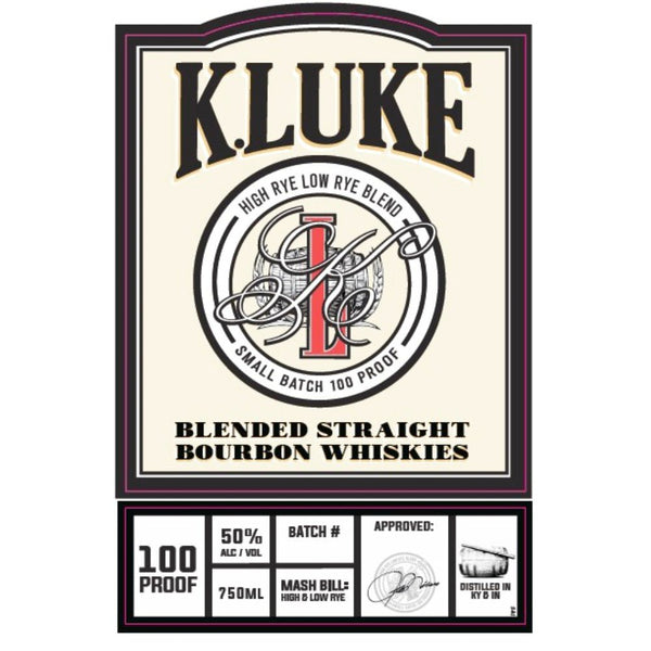 K.Luke Blended Straight Bourbon Whiskies - Main Street Liquor